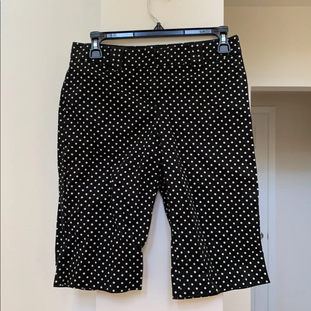 Express black polka dot dress shorts